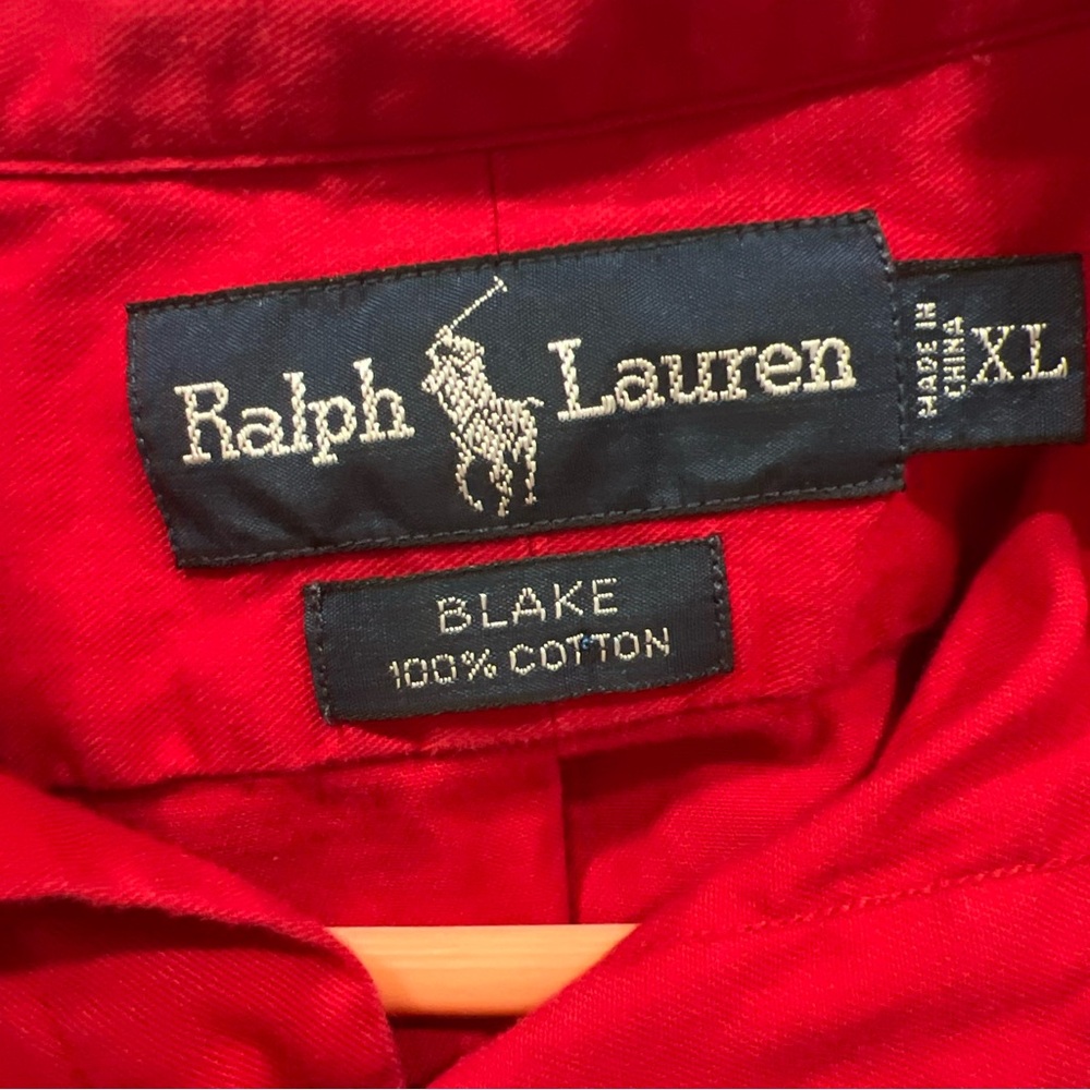 Ralph Lauren Blake red long sleeve button up